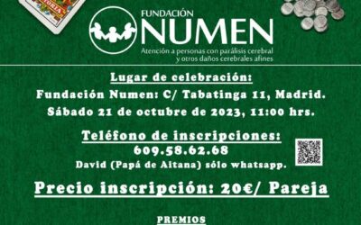 II Torneo Benéfico de MUS Fundación NUMEN (sábado 21 de octubre – 11:00h)