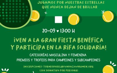 IX Torneo Benéfico de Pádel Fundación NUMEN – en memoria de nuestras estrellas